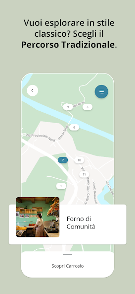 Schermata dell'app Carrosio